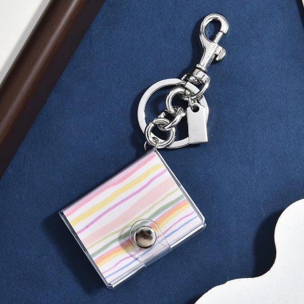 Mini Floral Notebook Keychain Waterproof Charm Gift - Type 7