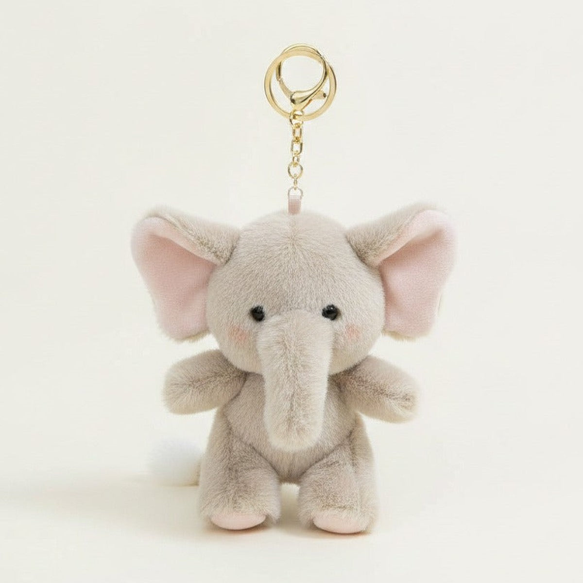 Cute Fluffy Elephant Keychain Charm – novelty & toys (view 1)