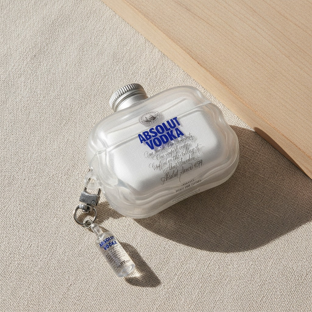 Vodka Bottle Earbud Case - Clear (for AirPods 4)
