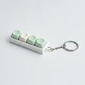 Mini Keyboard Keys Keychain - Matcha