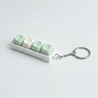 Mini Keyboard Keys Keychain - Matcha