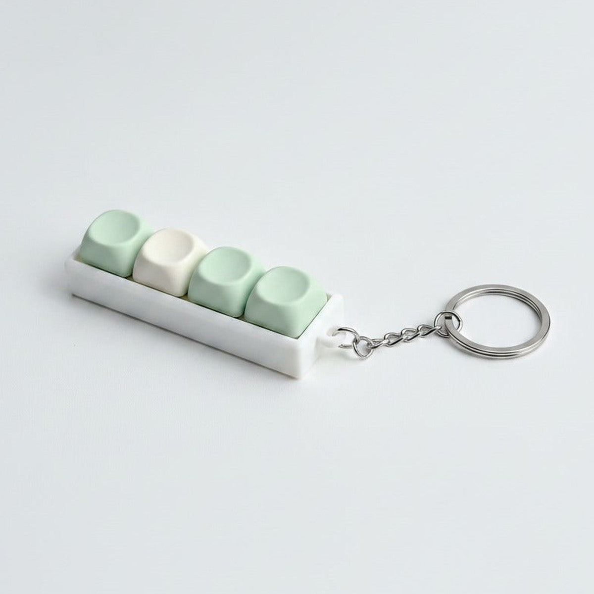 Mini Keyboard Keys Keychain - Matcha