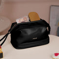Cloud Double-Layer Makeup Bag - Black