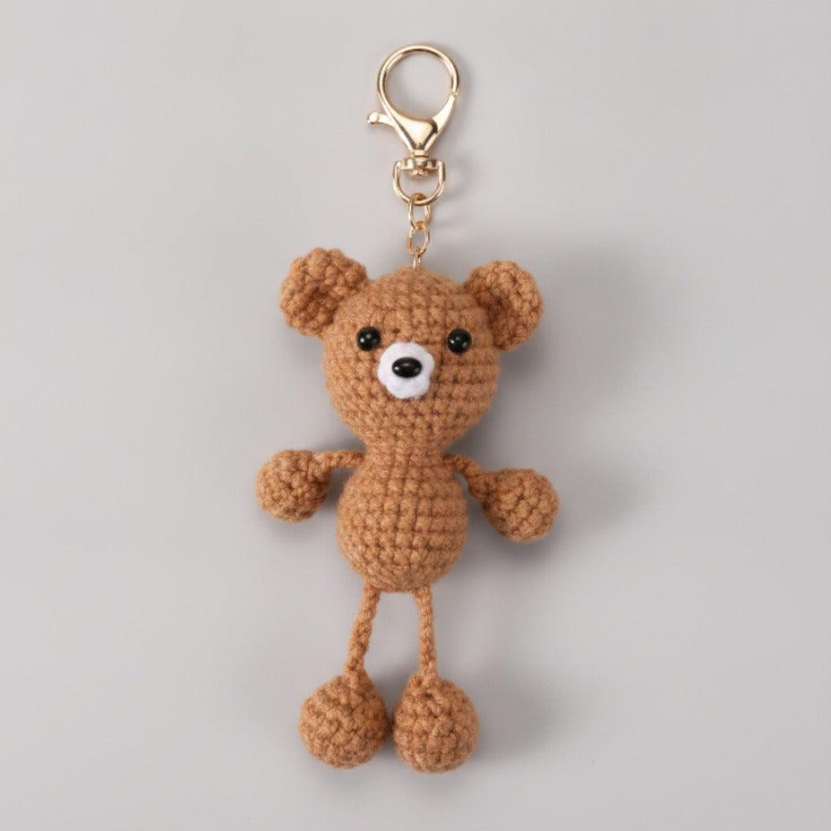 Tiny Bear Crochet Keychain DIY Kit