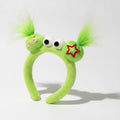 Fuzzy Hairband With Star And Hair Clips - Green – hair accessories (view 1)