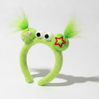 Fuzzy Hairband With Star And Hair Clips - Green – hair accessories (view 1)