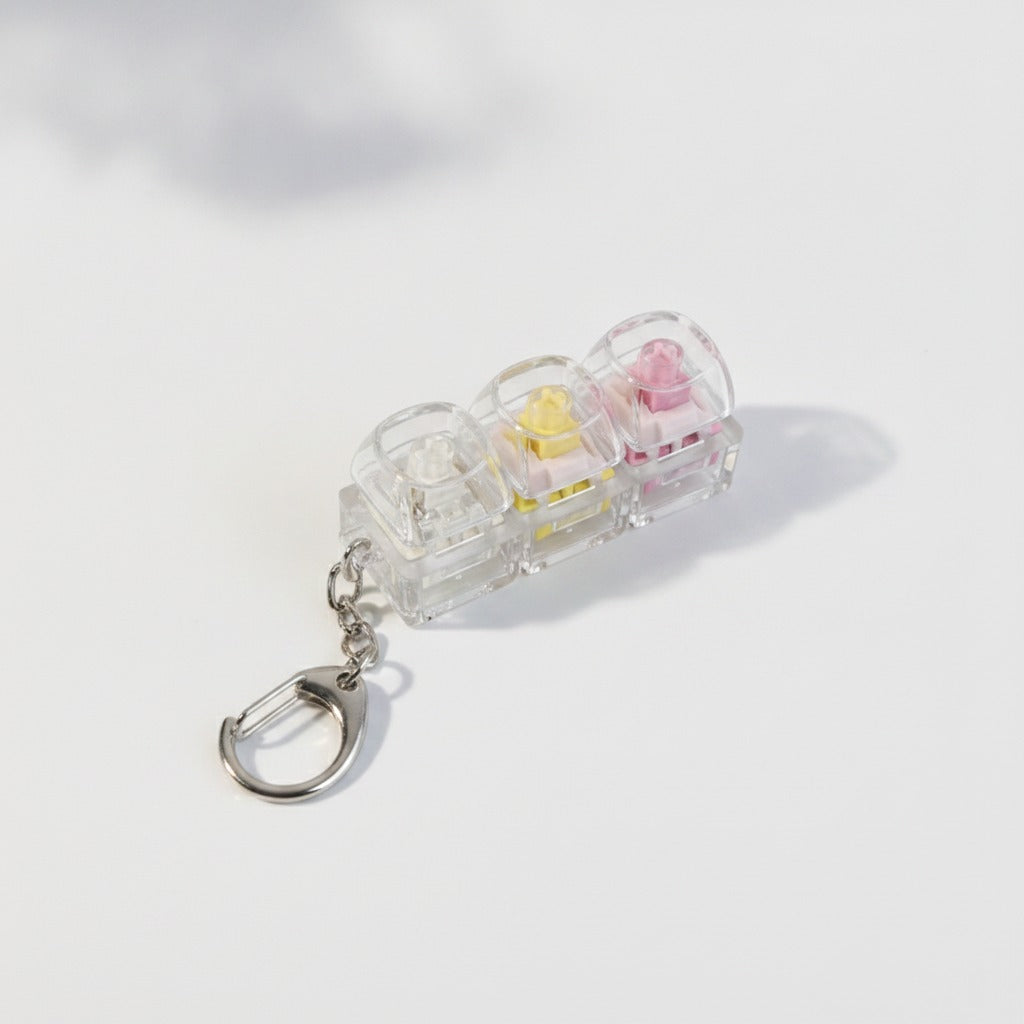 Mini Keycap Trio Keychain - Pastel Mix