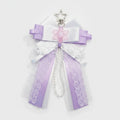 Snowflake Bow Bag Charm - Purple