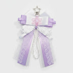 Snowflake Bow Bag Charm - Purple