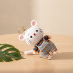 Mini Crochet Keychain DIY Kit - Rainbow Mouse