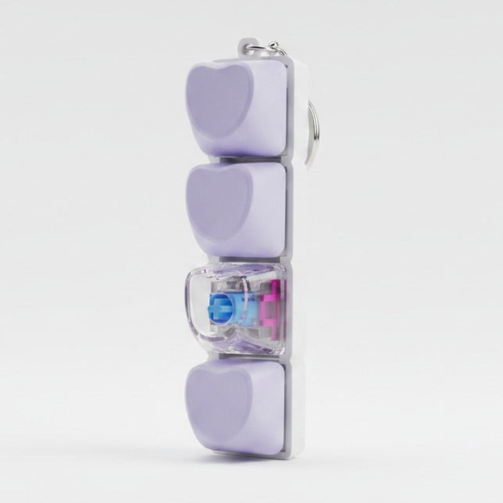 Light-Up Heart Keychain - Purple