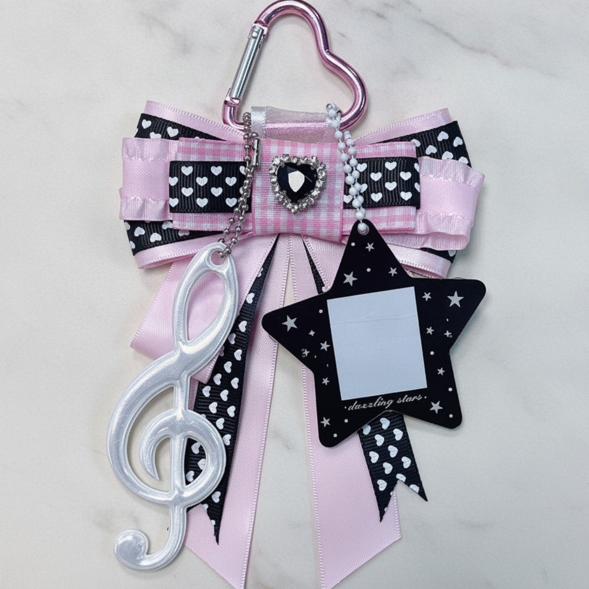 Dreamy Star Bow Bag Charm - Pink