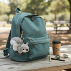 Plush Squirrel Keychain - Gray