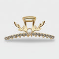 Antler Pearl Rhinestone Hair Claw - Rhinestone Deer Antler Claw Clip – hair accessories (view 1)