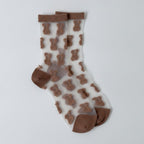 Coffee Bear Pattern Crew Socks – apparel accessories (view 1)