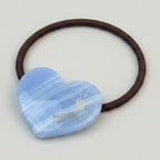 Blue Heart Hair Tie Elastic Scrunchie – hair accessories (view 1)