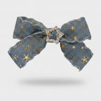 Denim Star Hair Bow Clip With Rhinestone – hair accessories (view 1)