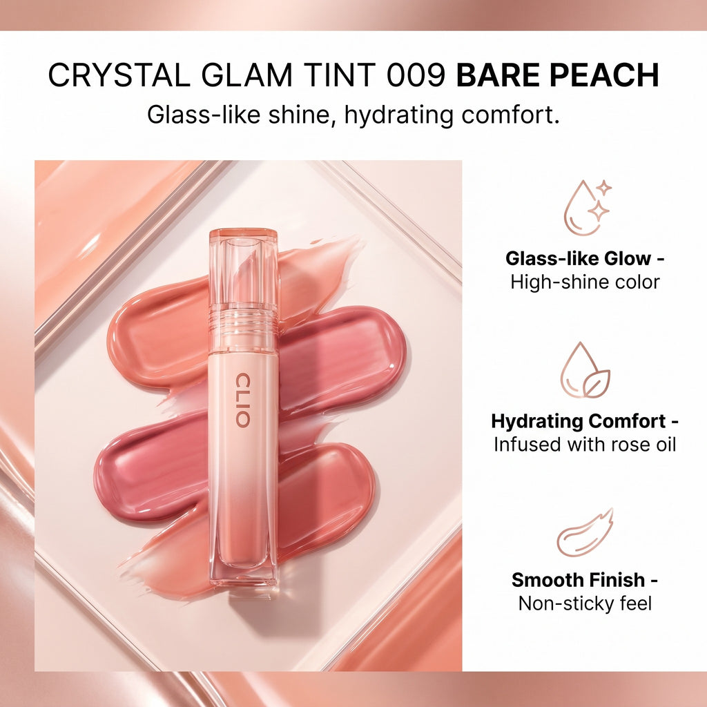 CRYSTAL GLAM TINT 009 BARE PEACH