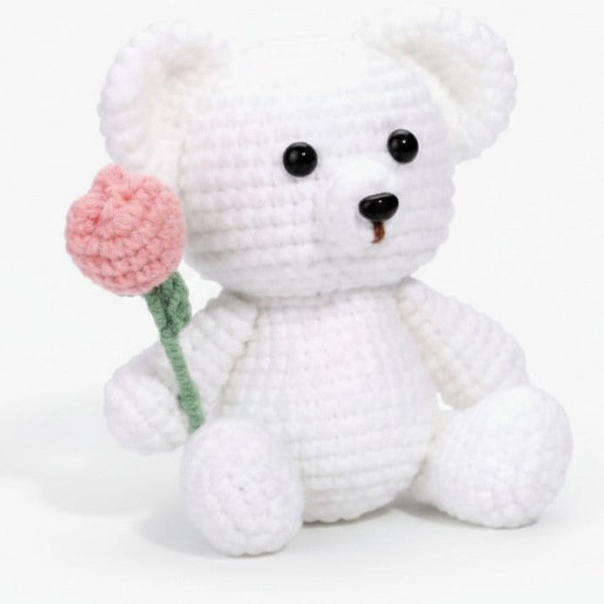 DIY Crochet Frog Amigurumi Kit - White Bear