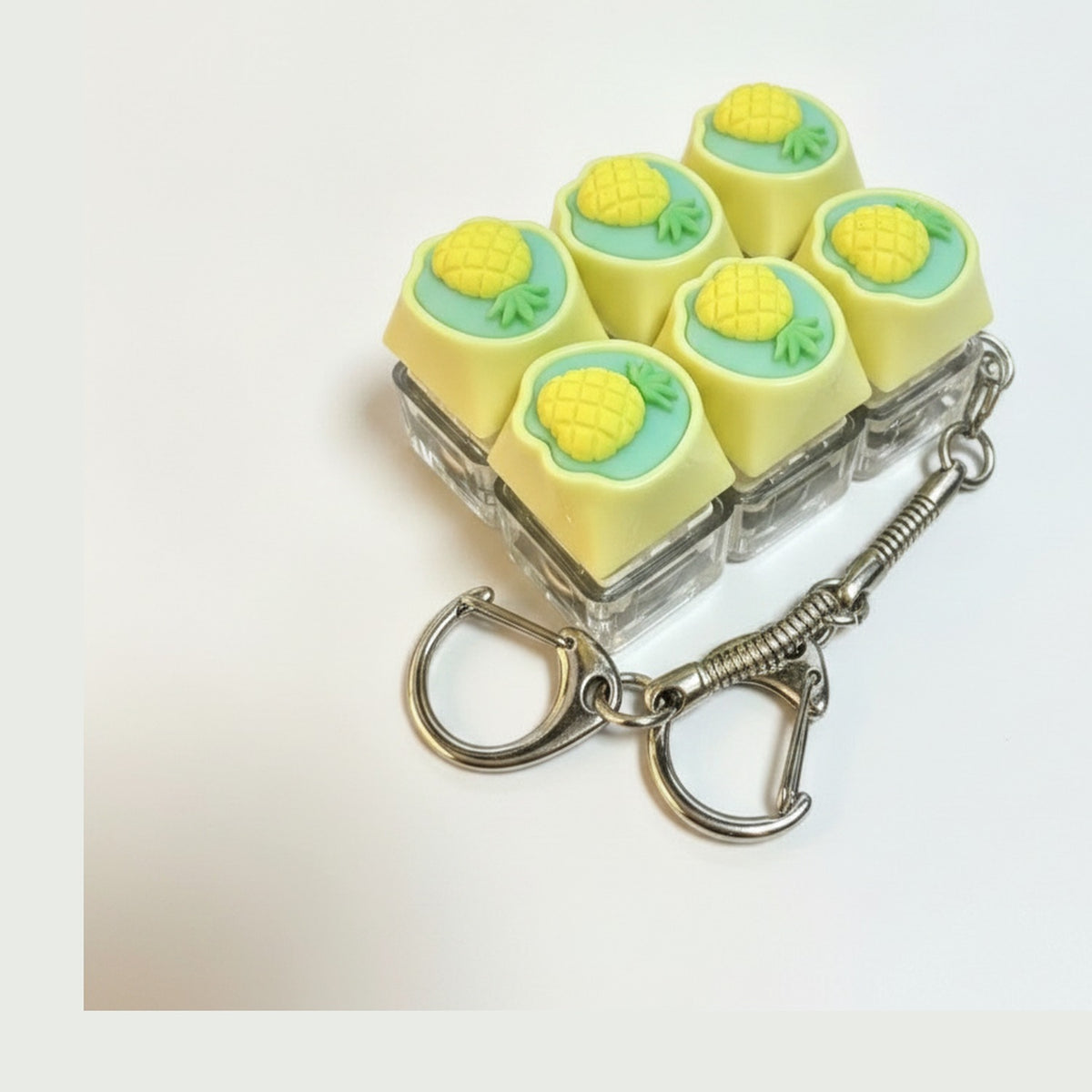 Pineapple Keycap Keychain Set - Type 4