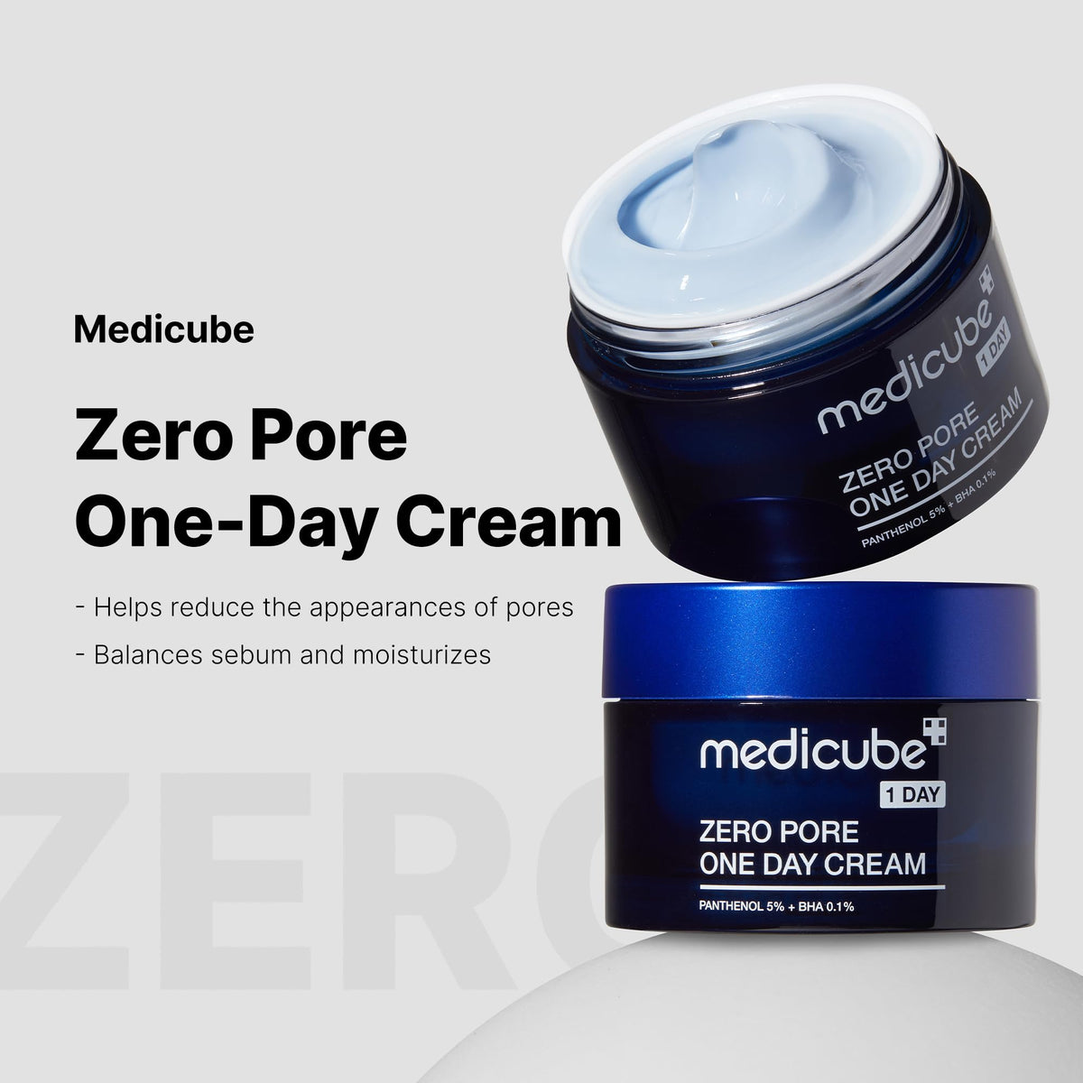 Medicube Zero Pore One Day Cream jar
