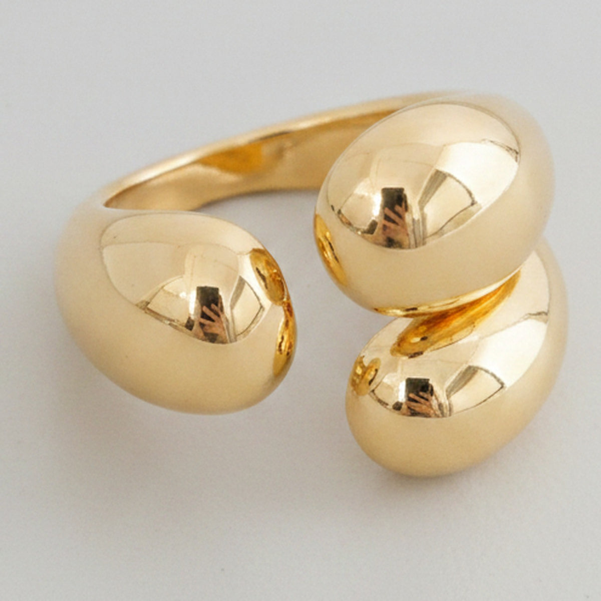 Gold Chunky Bubble Statement Ring – jewelry (view 1)