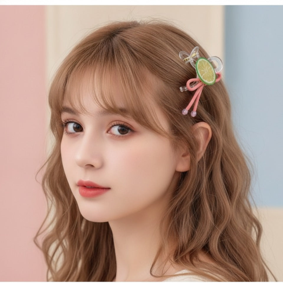 Citrus Slice Hair Claw - Pink