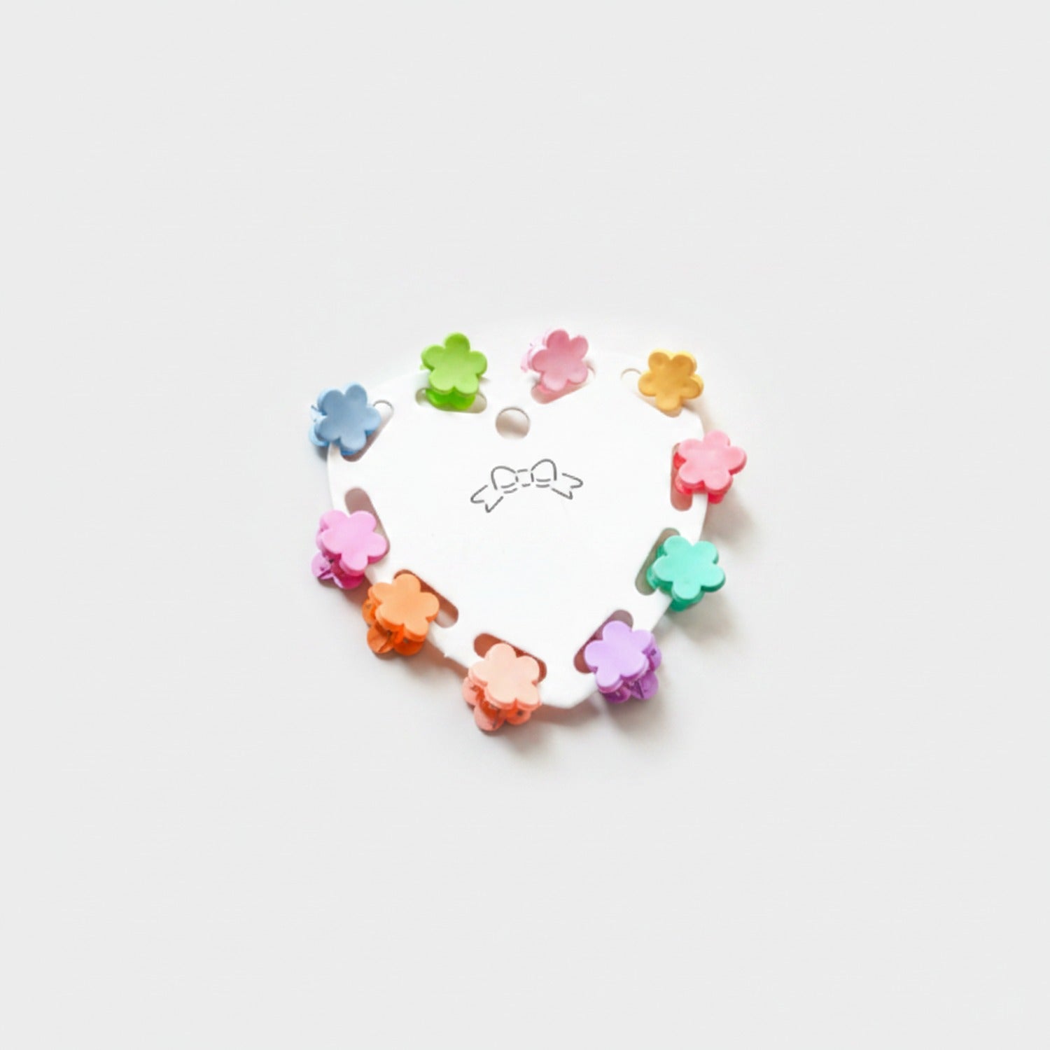 Blue Flower Hair Clips Set Mini Flowers