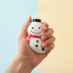 Merry Snowman Squishy Buddy - squeeze in hand