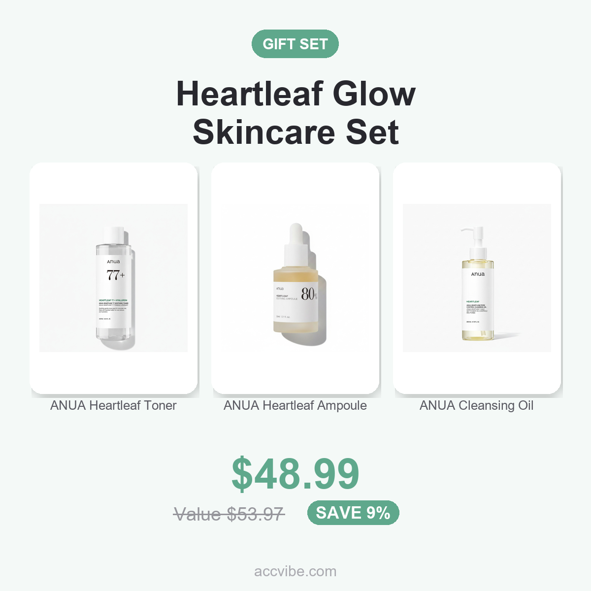 Heartleaf Glow Skincare Set gift set