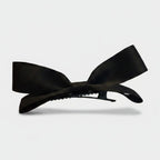 Black Satin Bow Hair Clip – hair accessories (view 1)