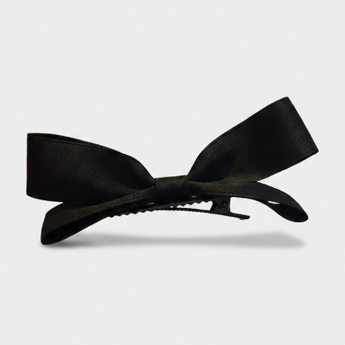 Black Satin Bow Hair Clip – hair accessories (view 1)