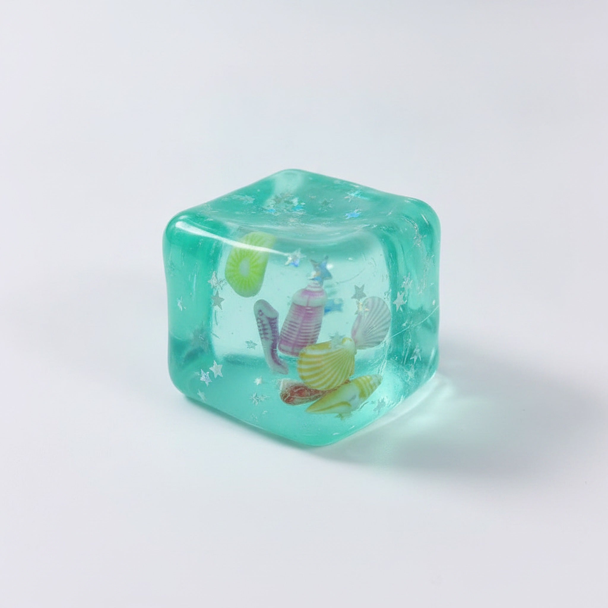 Ocean Creatures Squishy Cube - Mint Ocean