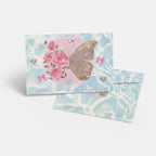 Butterfly Flower Letter Writing Paper Set Blue – stationery (view 1)