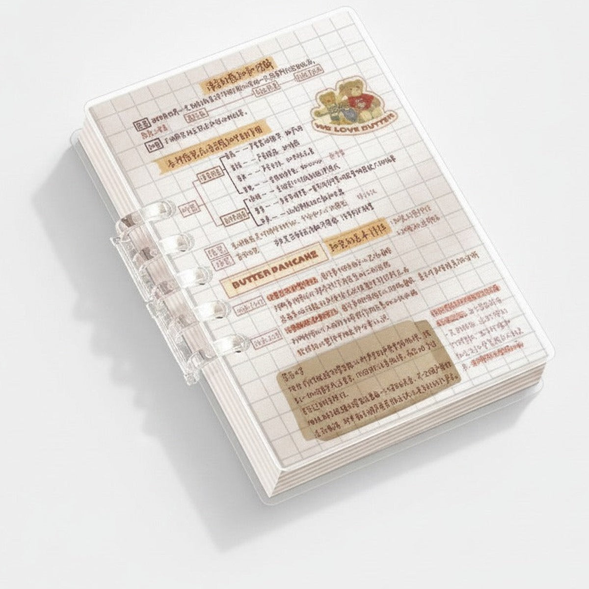 A7 Grid Notebook with Spiral Binding - Ruled
