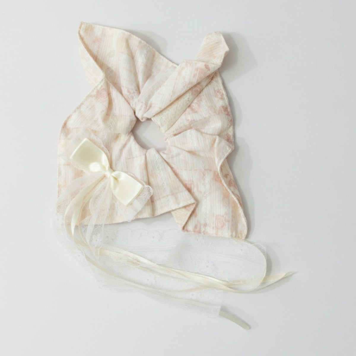 Sage Linen Hair Tie with Bow Detail – hair accessories (view 1)