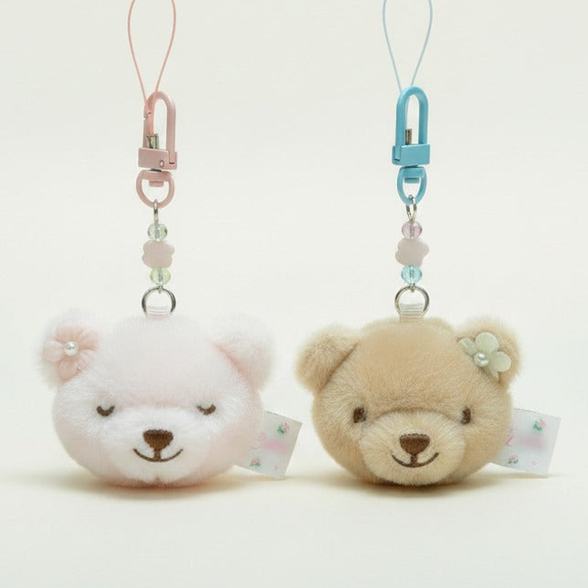 Kawaii Plush Bear Head Keychain – novelty & toys (view 1)