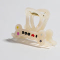 Clear Butterfly Hair Claw With Colorful Stars – hair accessories (view 1)