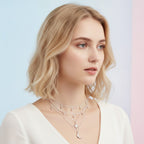 Celestial Layered Chain Necklace - Silver