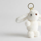 Fuzzy Bunny Keychain - White
