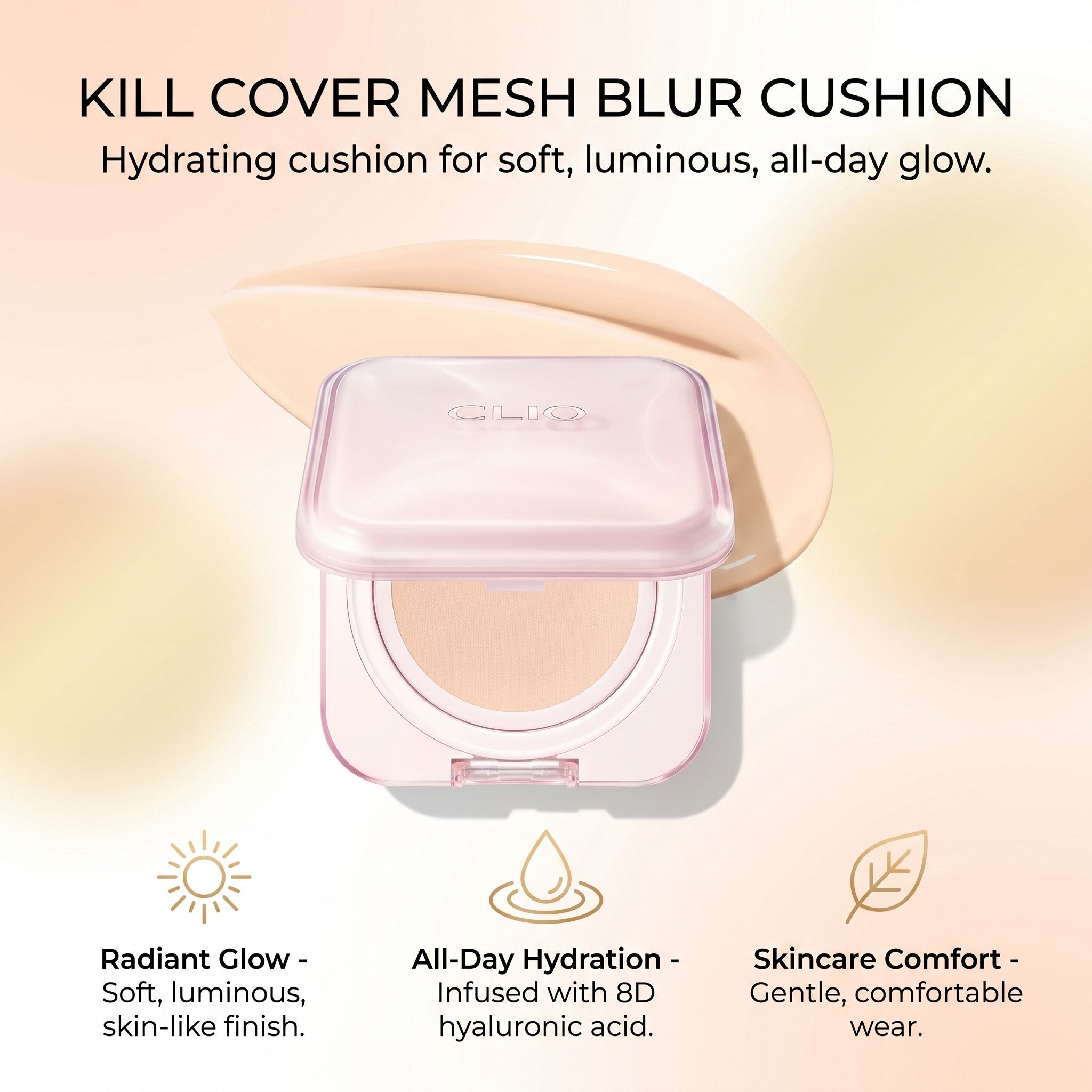 KILL COVER MESH BLUR CUSHION 21N LINEN