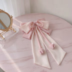 Ribbon Bow Hair Claw Clip - Blush & Mauve