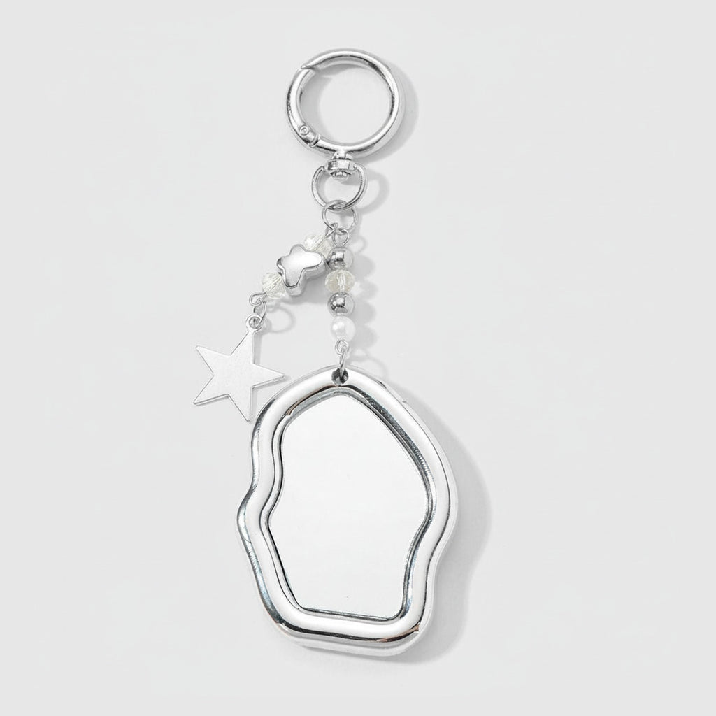 Cloud Mirror Acrylic Keyring With Star Charm – novelty & toys (view 1)