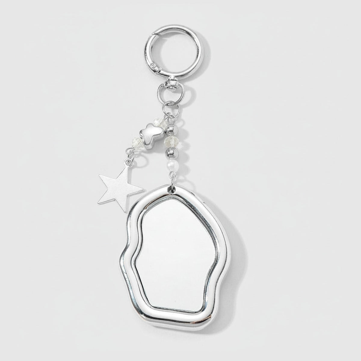 Cloud Mirror Acrylic Keyring With Star Charm – novelty & toys (view 1)