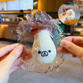 King Oyster Mushroom Squishy Keychain - Brown