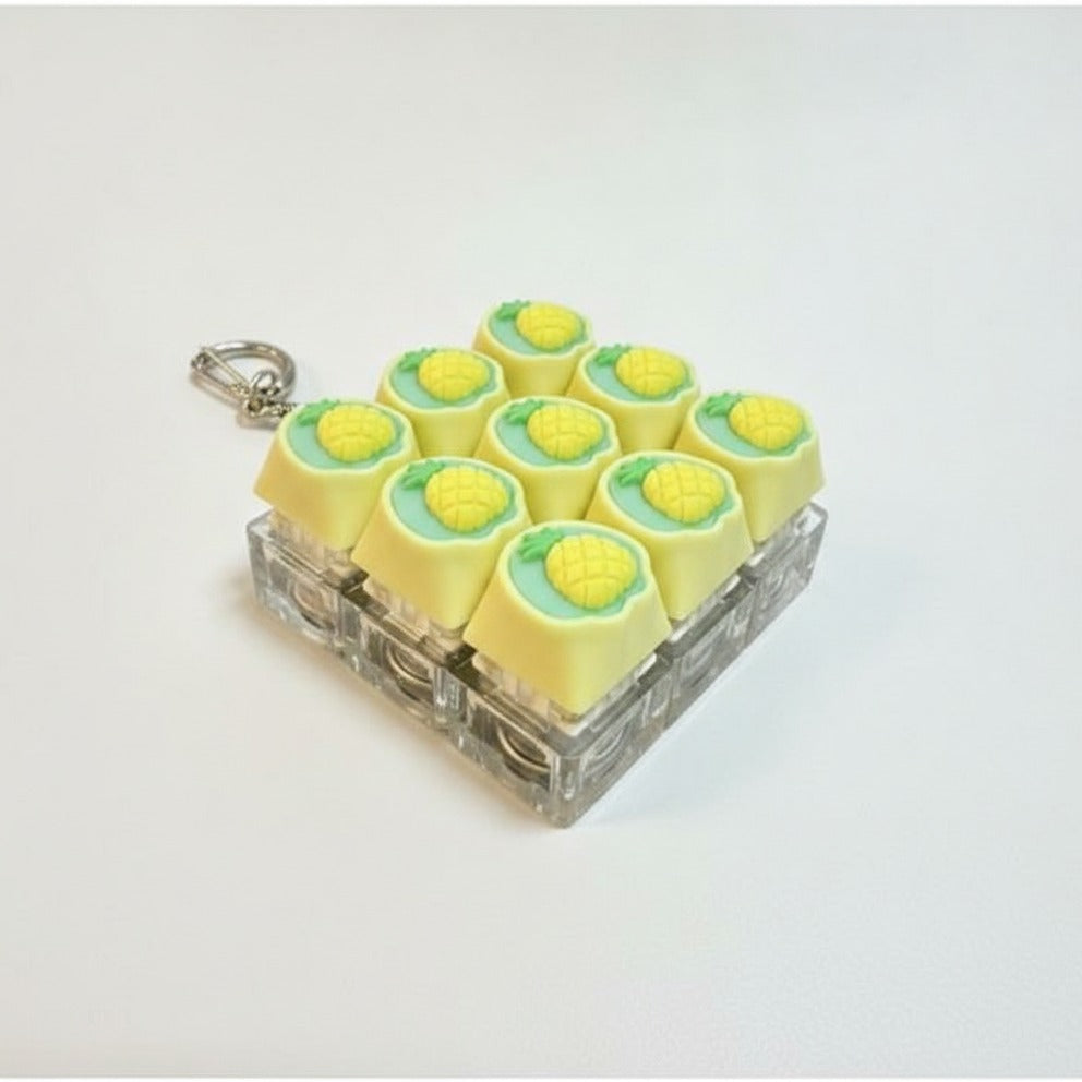 Pineapple Keycap Keychain Set - Type 4