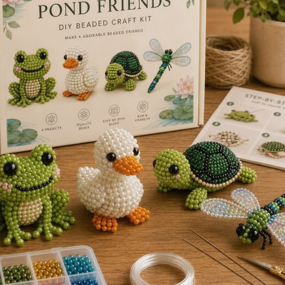Sparkly Beaded Bird Craft Set - Pond Friends