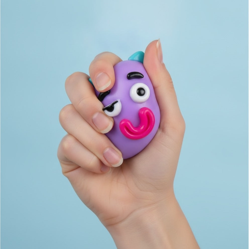 Blob Stress Ball Toy - Purple - squeeze in hand