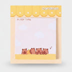 Capybara Sleep Time Sticky Notes Pad – stationery (view 1)