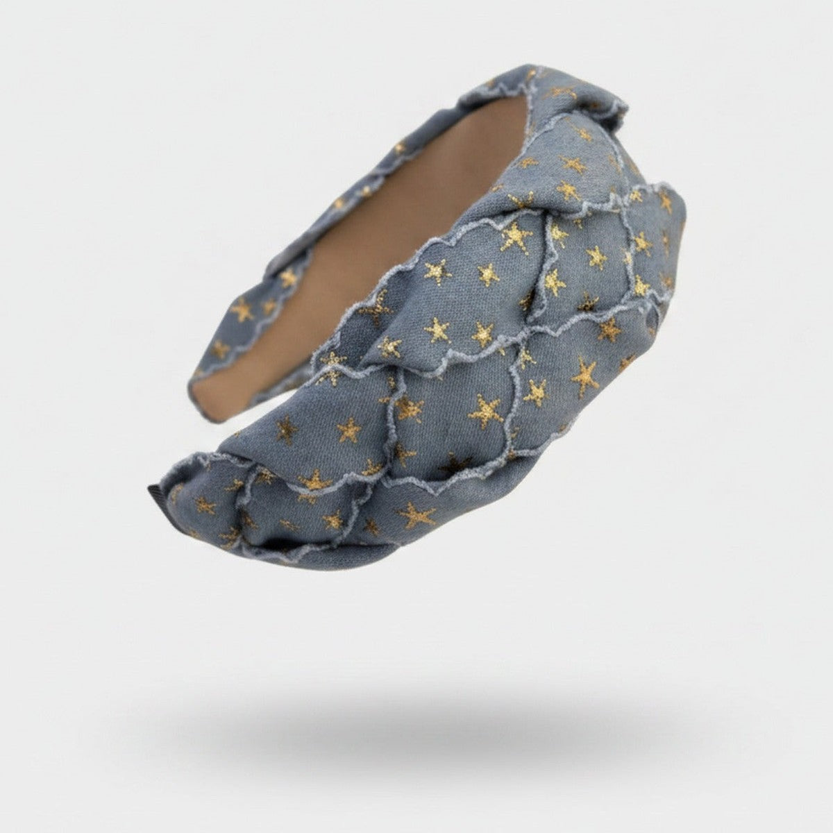 Blue Star Ruched Padded Headband – hair accessories (view 1)